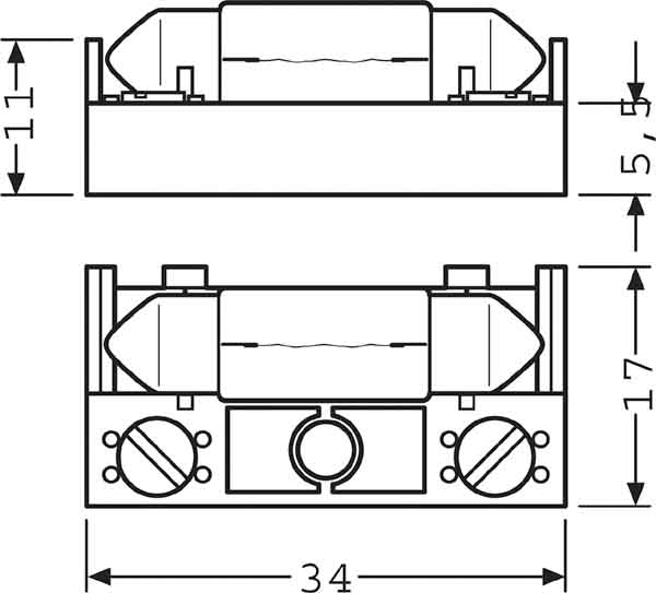 Renz Metallwaren. 97-9-85131 Beleuchtungshalter mit Soffitte 15V
