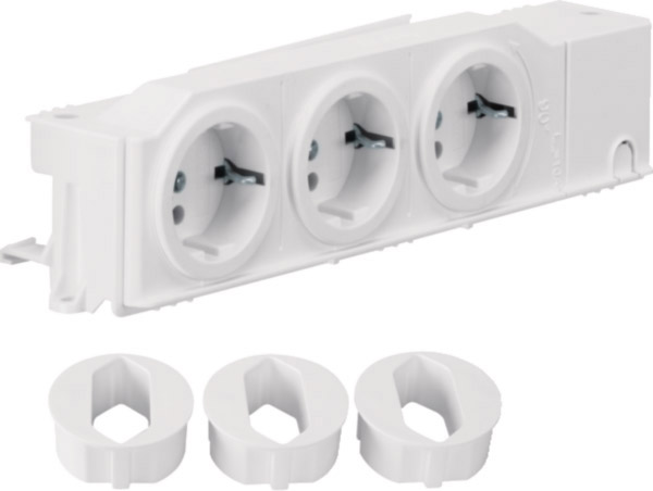 Hager VZ00AS Steckdose 3-f.,90 Grad drehbar