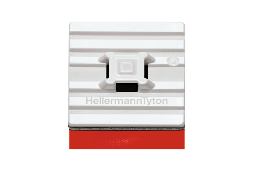 HellermannTyton FMB4APT-A-PA66HS-WH Flexibler Klebesockel weiß 28,0x28,0