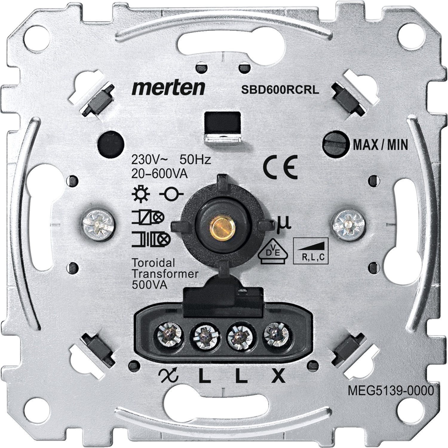 Merten MEG5139-0000 Universal-Drehdimmer-Eins. 20-600 W/VA