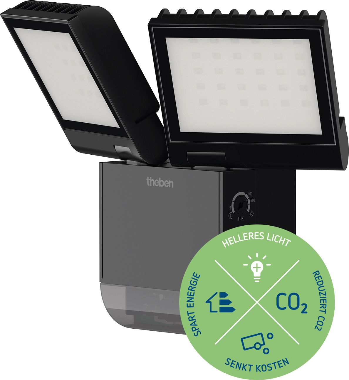 Theben theLeda S17-100 BK LED-Strahler 17 Watt, sw