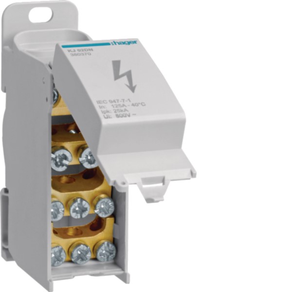 Hager KJ02DN Verteilerblock 125A, 1-polig
