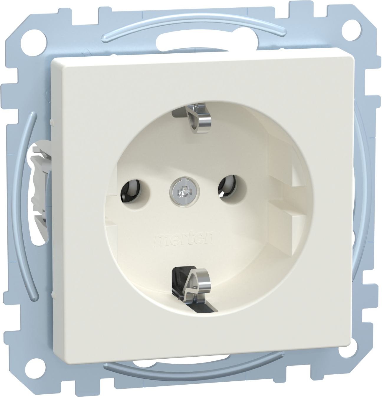 Merten MEG2301-0419 SCHUKO-Steckdose pws mit Steckklemme