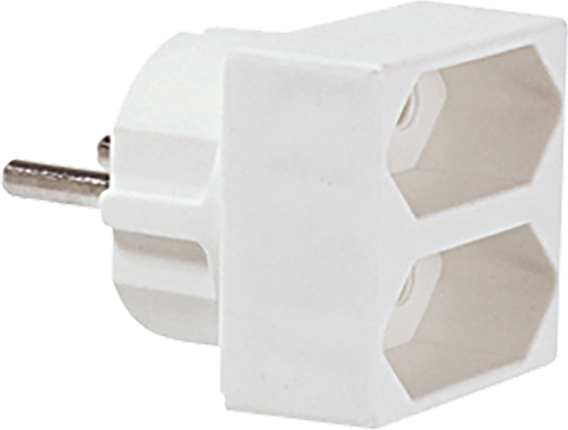 Bachmann 921.271 Euro-Zweifachstecker ws