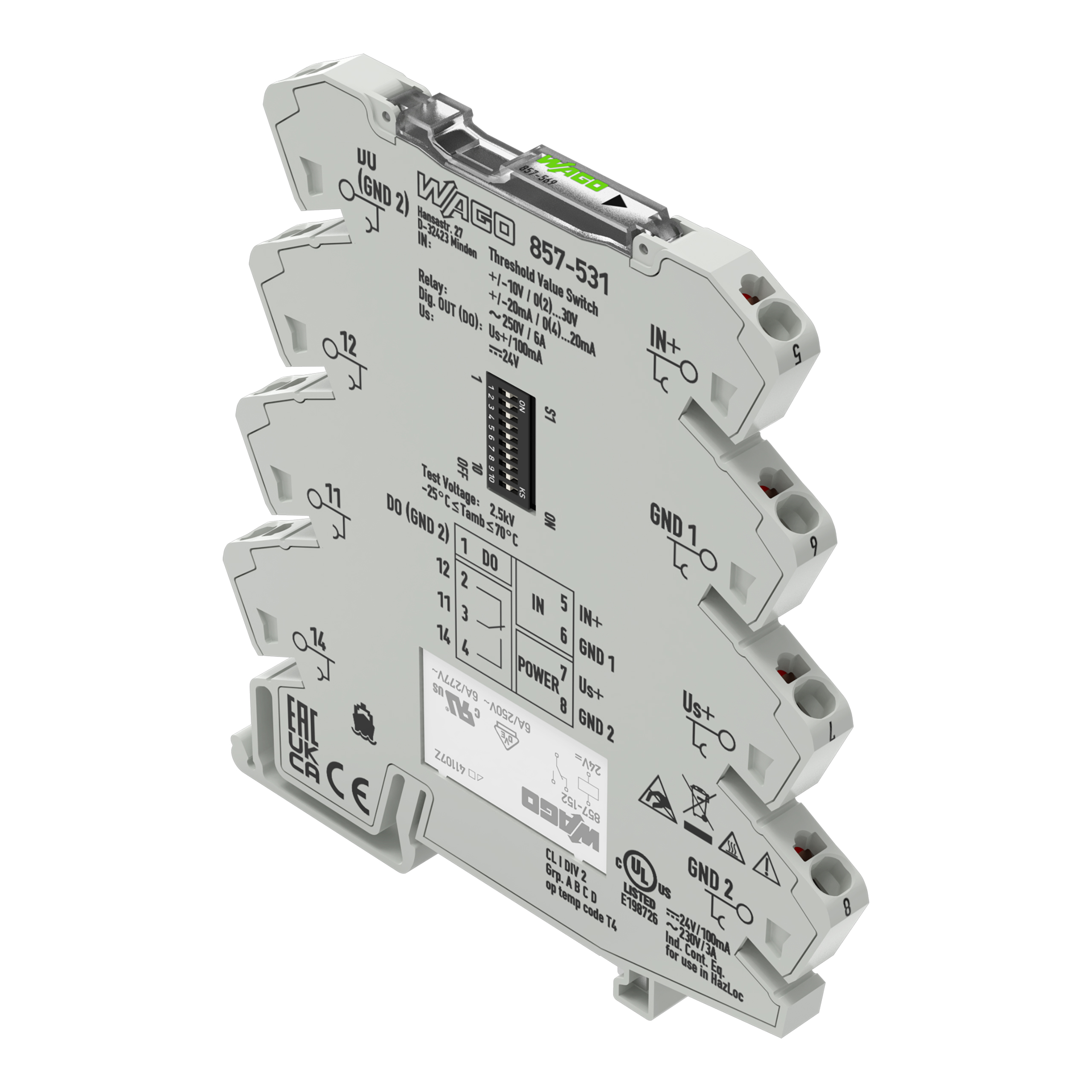 WAGO GmbH & Co. KG 857-531 Grenzwertschalter konfigurierbar