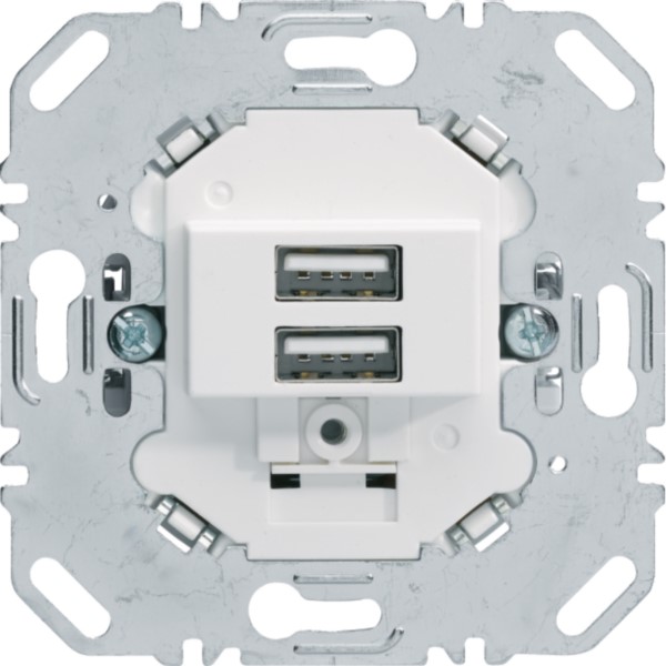 Berker 260209 USB Ladesteckdose 230V 2fach 3A polarweiß