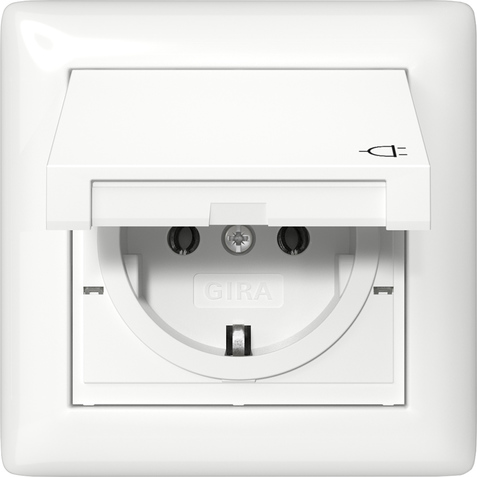 Gira 415703 Steckdose KD +Set IP44 Rahmen 1f Reinweiß