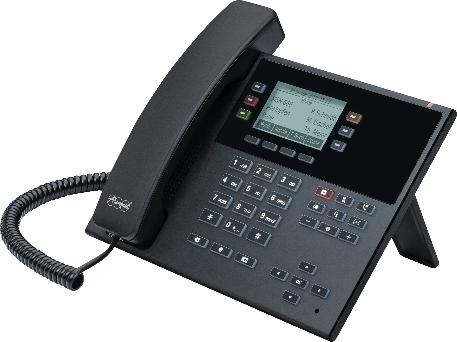 Auerswald COMfortel D-210 sw SIP-Systemtelefon schwarz