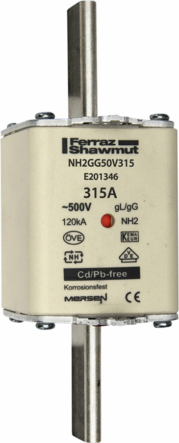 Mersen NH2GG50V315 NH-Sicherungseinsatz SF Gr.2 gG 315A/500V KM