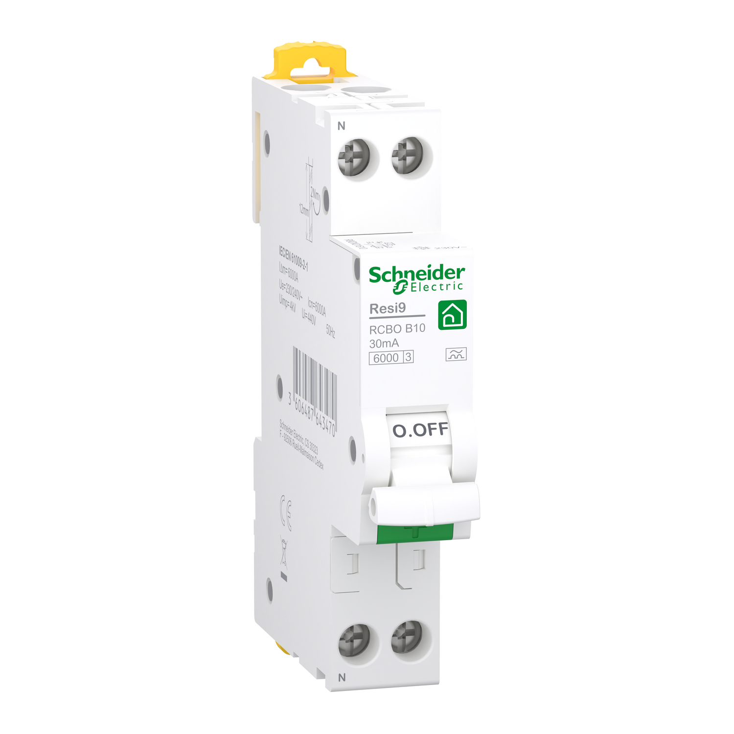 Schneider Electric R9DX01610 FI/LS-Schalter 10A 30mA, Typ A, 6kA