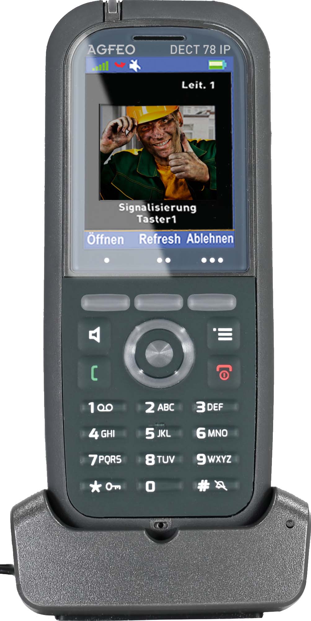 Agfeo DECT 78 IP gr DECT-IP-Telefon 2" Farbdisplay IP65