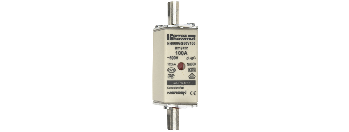 Mersen NH000GG50V100 NH-Sicherungseinsatz SF Gr.000 gG100A/500VKM