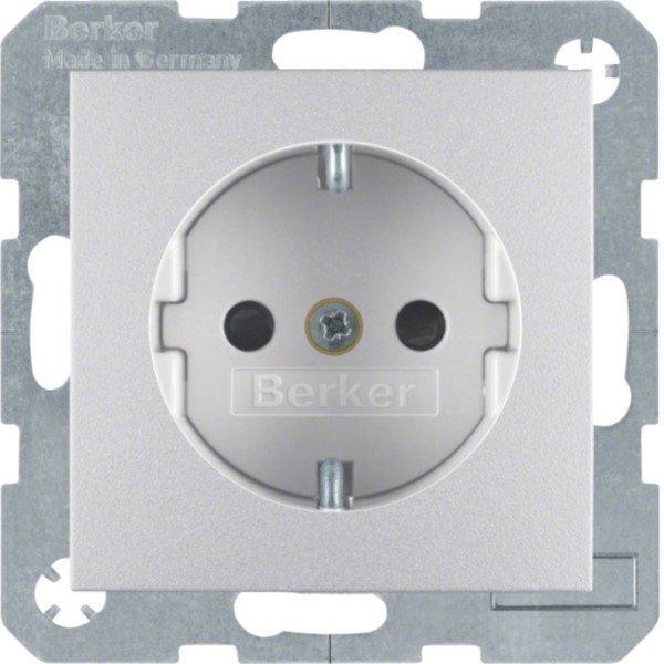Berker 47231404 Schuko-Steckd.alu matt