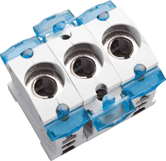 Wöhner 31302 D0-Einbau-Sicherungssockel E14/16A/400V,3pol.