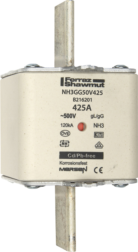 Mersen NH3GG50V425 NH-Sicherungseinsatz SF Gr.3 gG 425A/500V KM