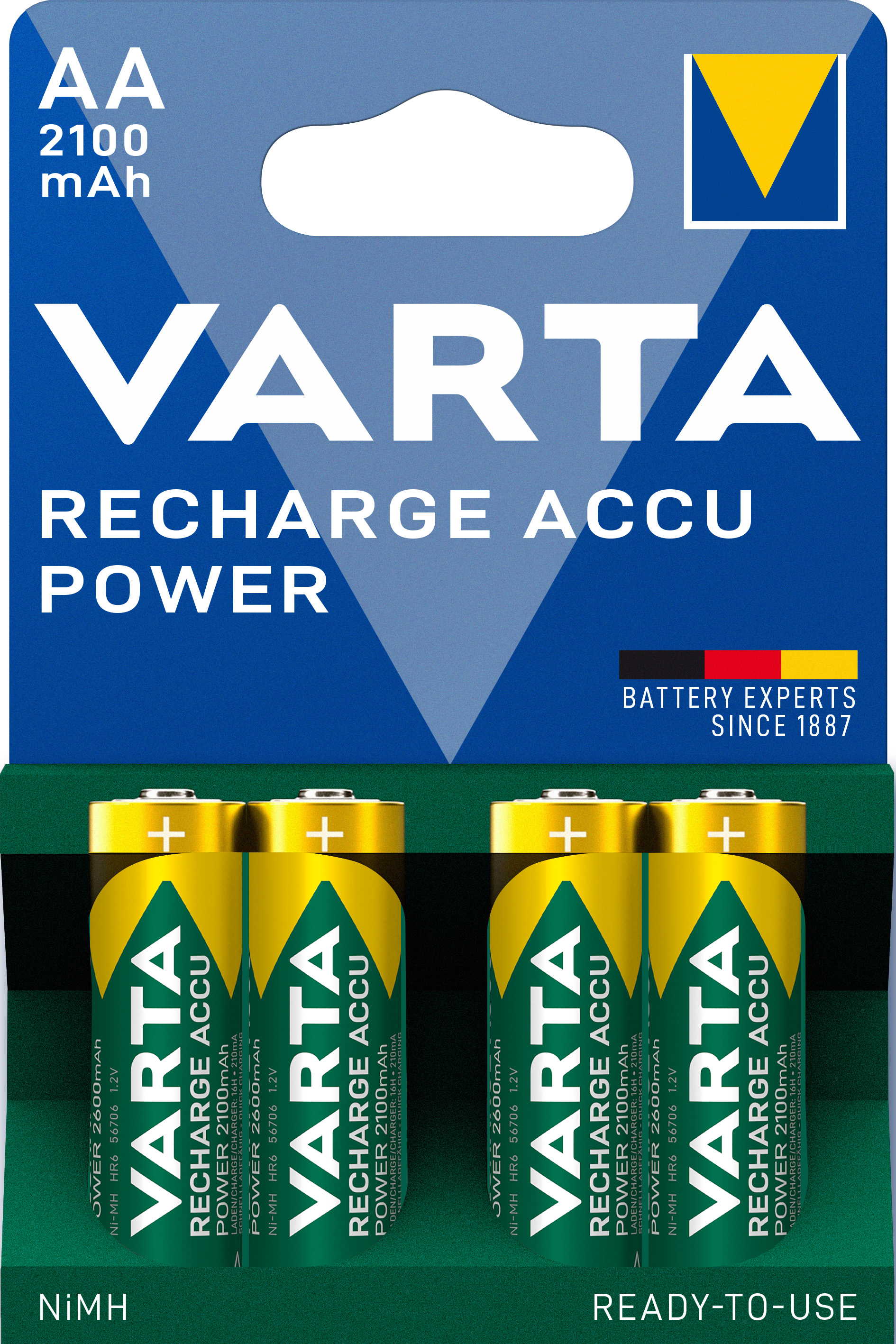 Varta Cons.Varta 56706 (VE4) Recharge Accu Power AA 1,2V/2100mAh/NiMH