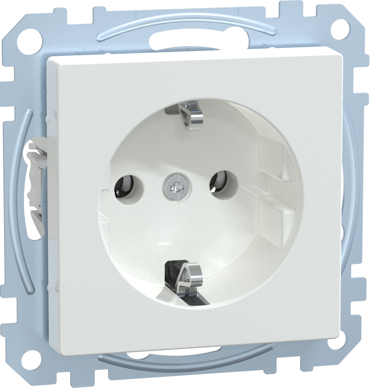 Merten MEG2301-0325 SCHUKO-Steckdose aws/gl mit Steckklemme