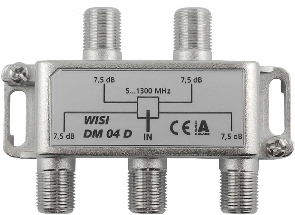Wisi DM 04 D Verteiler 4f. 5-1300MHz 7,5dB Cl.A