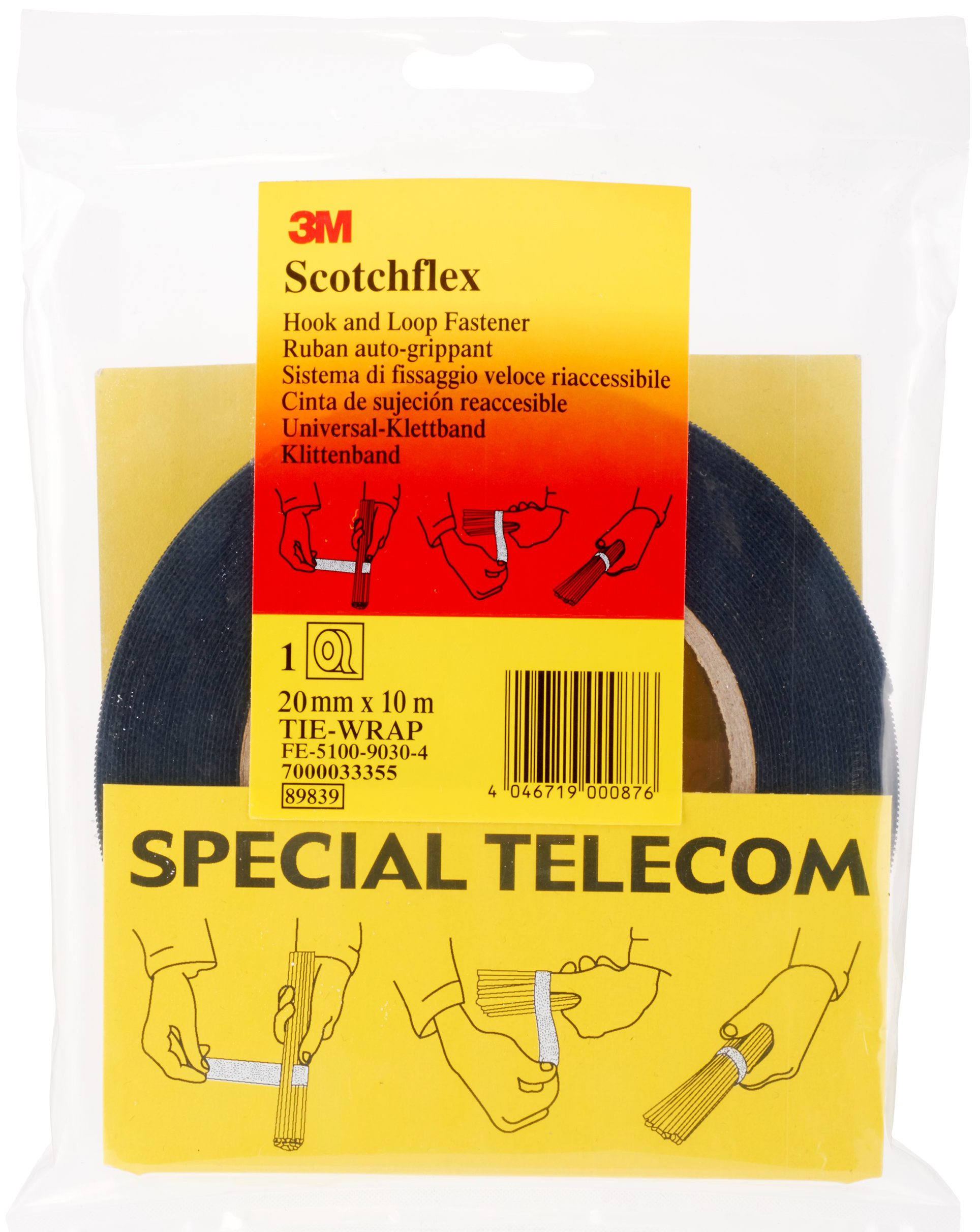 3M Deutschland FE510090304 Klettband 20 mm x 10 m