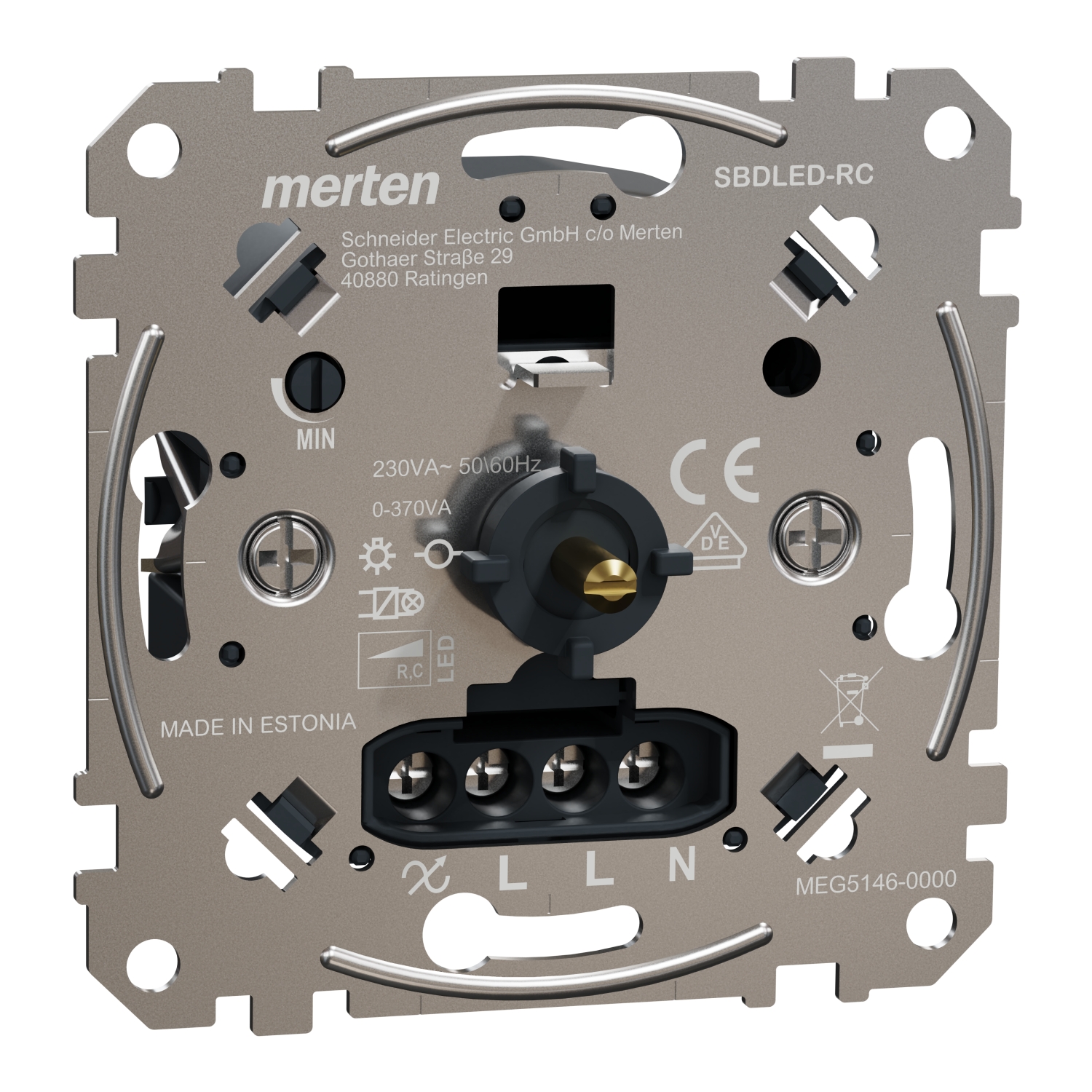 Merten MEG5146-0000 Multiwire LED Drehdimmer Einsatz AC 230V