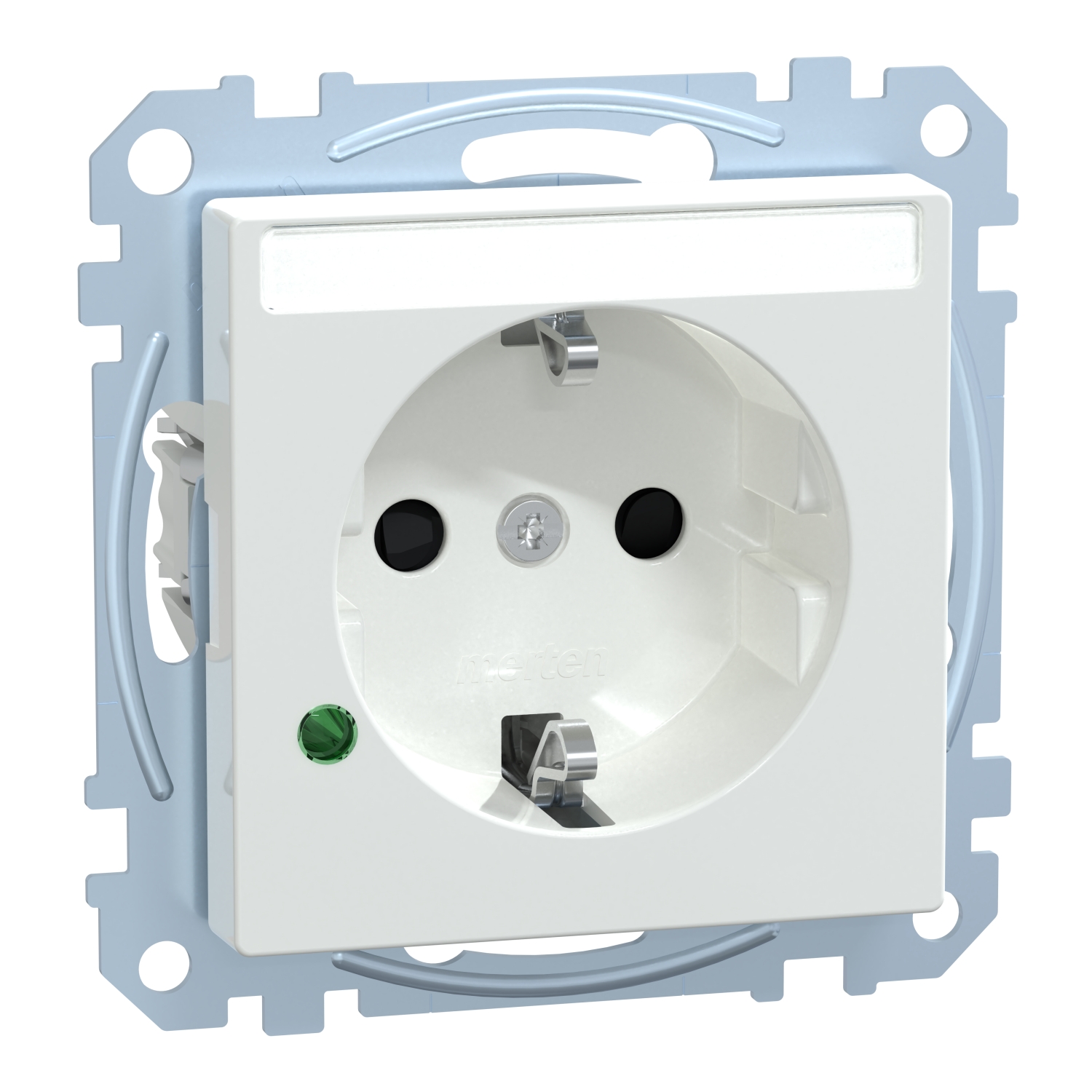 Merten MEG2305-0325 SCHUKO-Steckdose aws/gl Übersp.Sch.Schriftf.