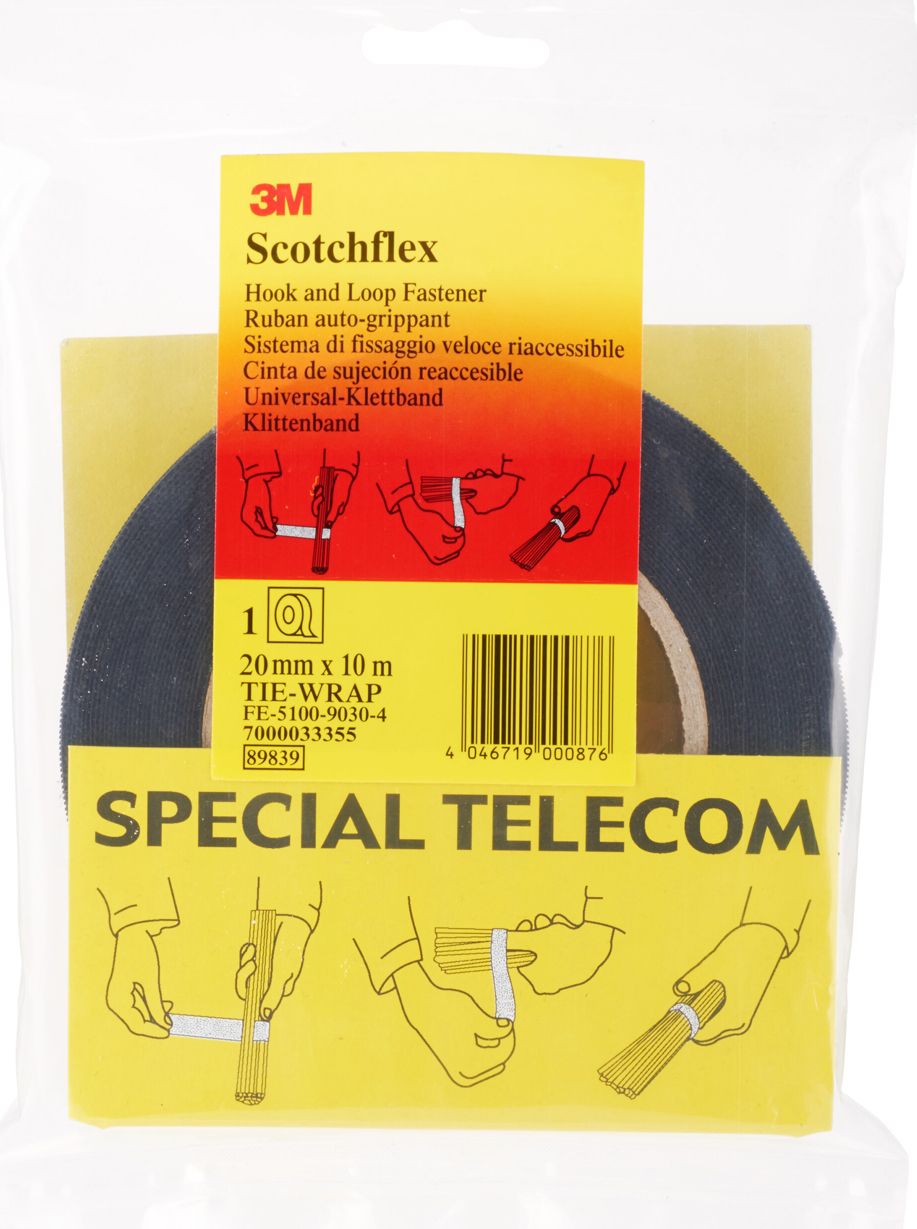 3M Deutschland FE510090304 Klettband 20 mm x 10 m