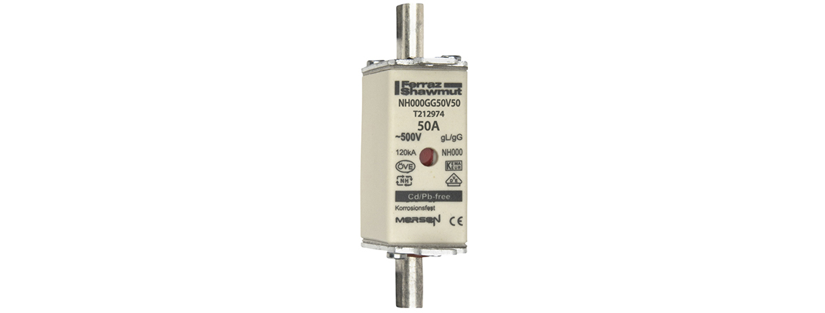 Mersen NH000GG50V50 NH-Sicherungseinsatz SF Gr.000 gG 50A/500VKM