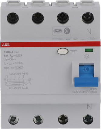 ABB Stotz S&J F204A-63/0,03 FI-Schutzschalter pro M Compact