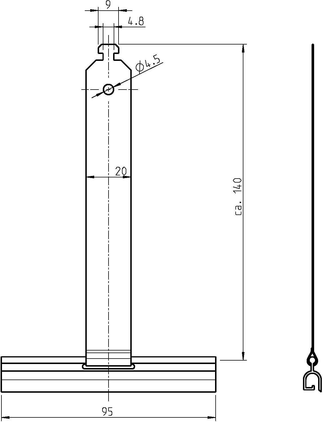 DELTA DORE 4051 Befestigungsfeder 140mm ab SW50