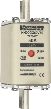 Mersen NH00GG69V50 NH-Sicherungseinsatz SF Gr.00 gG 50A/690V KM