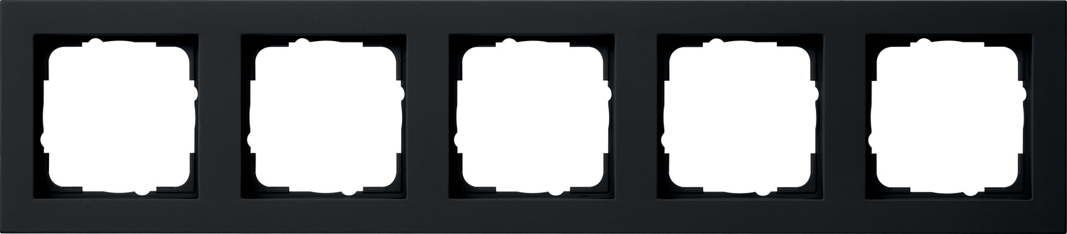 Gira 021509 Abdeckrahmen 5f. sw