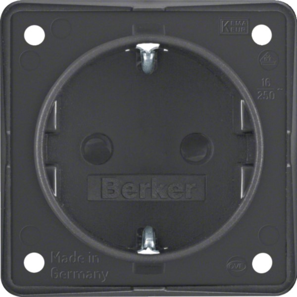 Berker 947792505 Schuko-Steckd.anth m.Steckklemmen