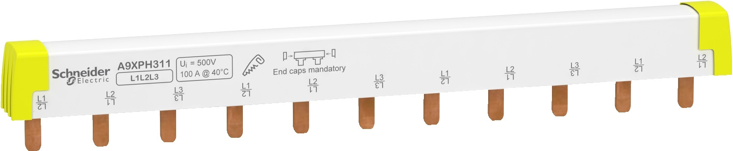 Schneider Electric A9XPH311 Phasenschiene Steg 3p 11TE, 100A