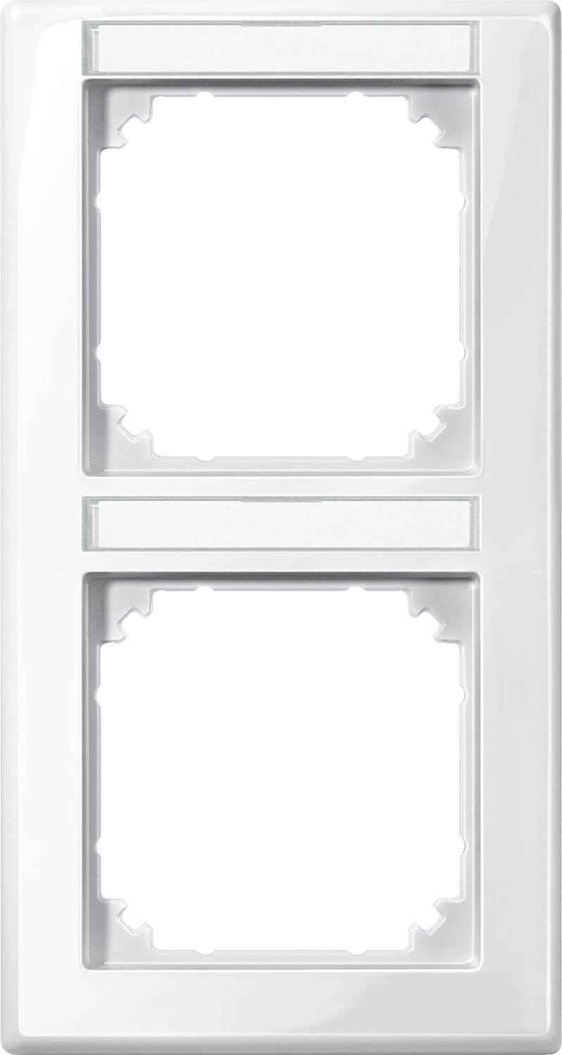 Merten 470219 Rahmen 2f.pws/gl m.Beschrift.-träger