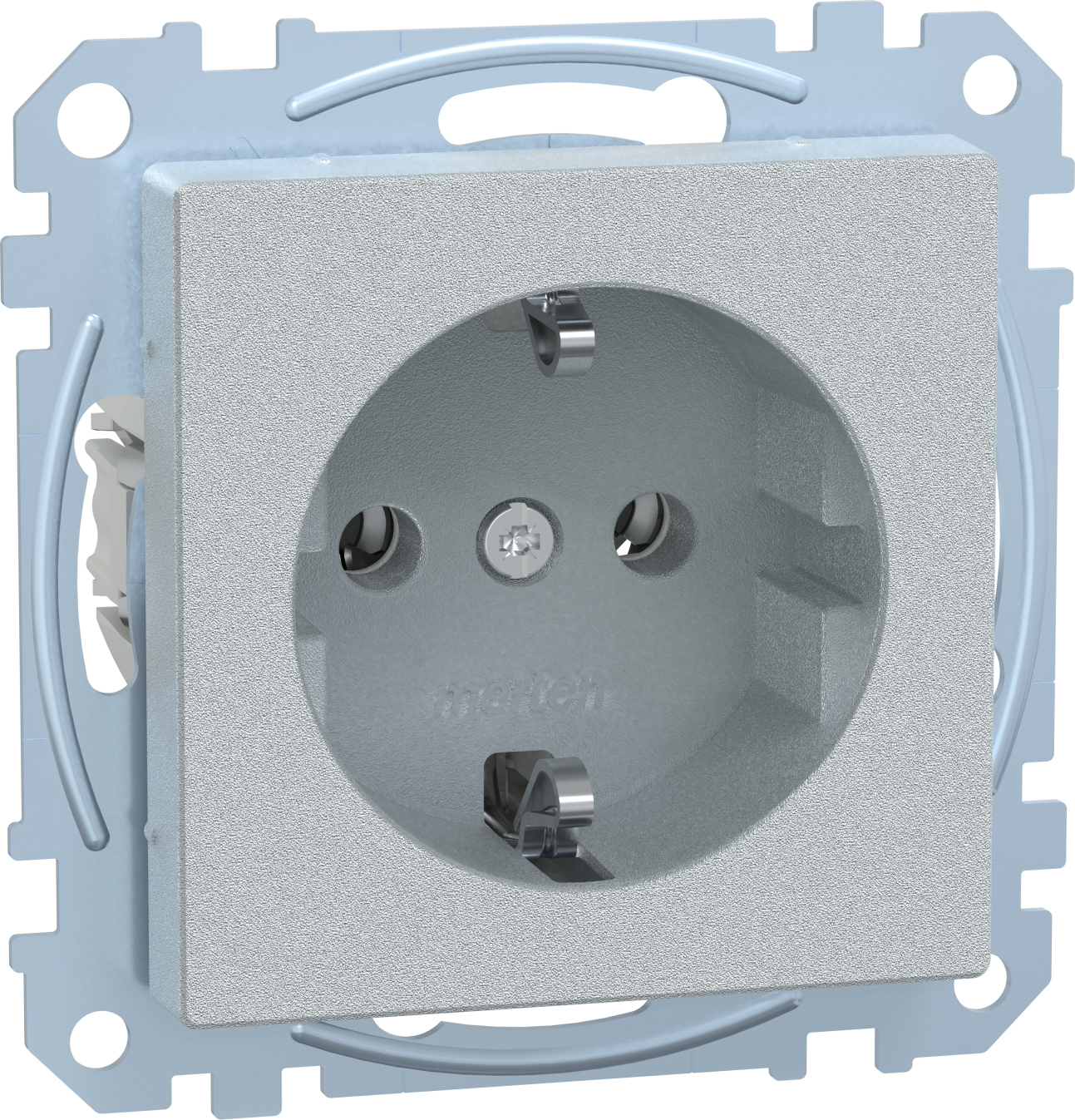 Merten MEG2301-0460 SCHUKO-Steckdose alu mit Steckklemme