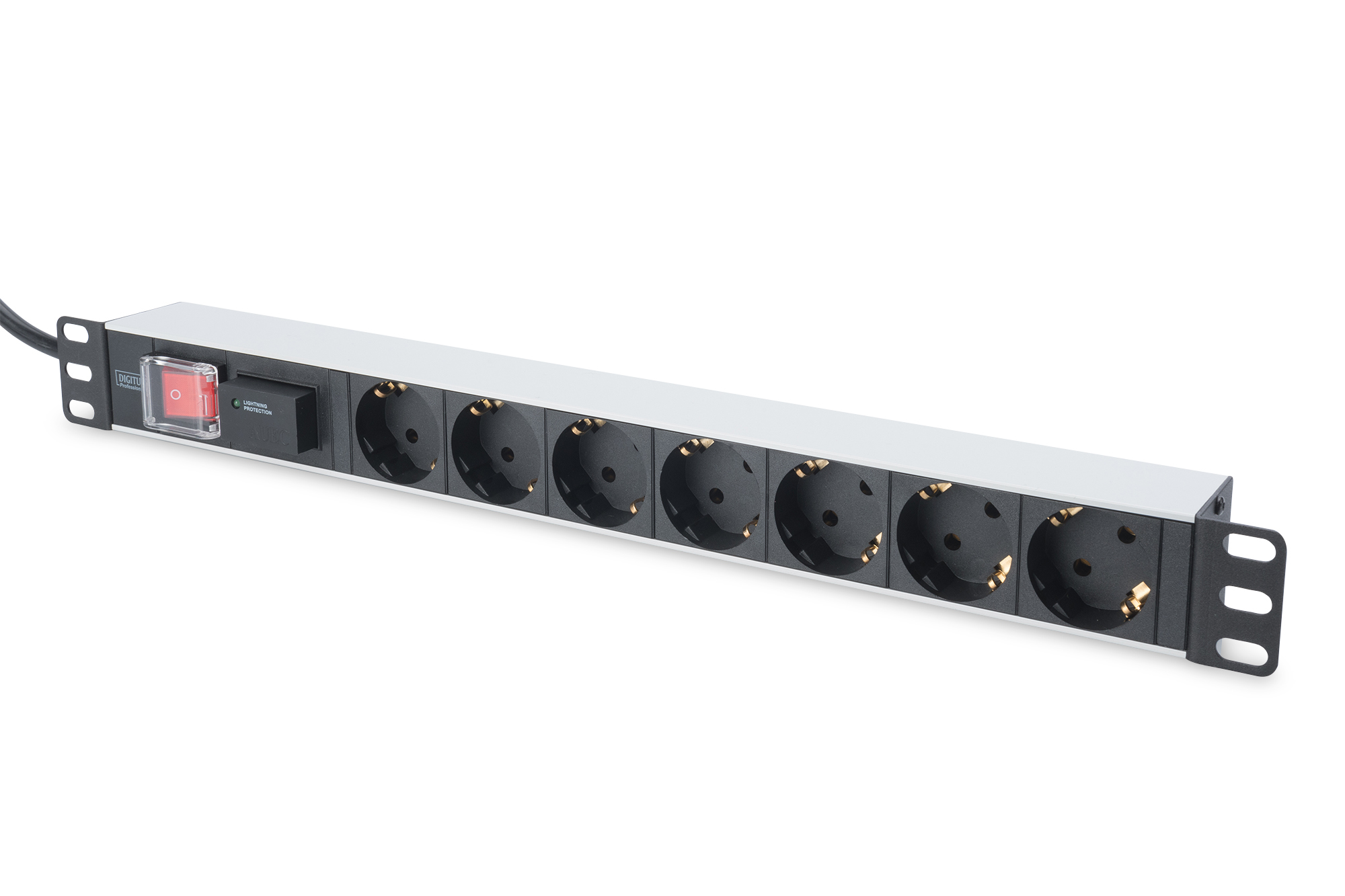 DIGITUS DN-95407 Steckdosenleiste 7-fach Alu+Schalter