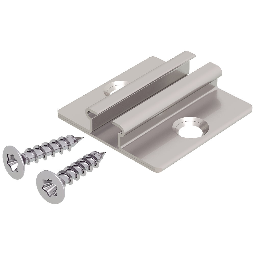 EVN Lichttechnik NVS CLIP Montage Clip f.Aluprofile Edelstahl 2er Set