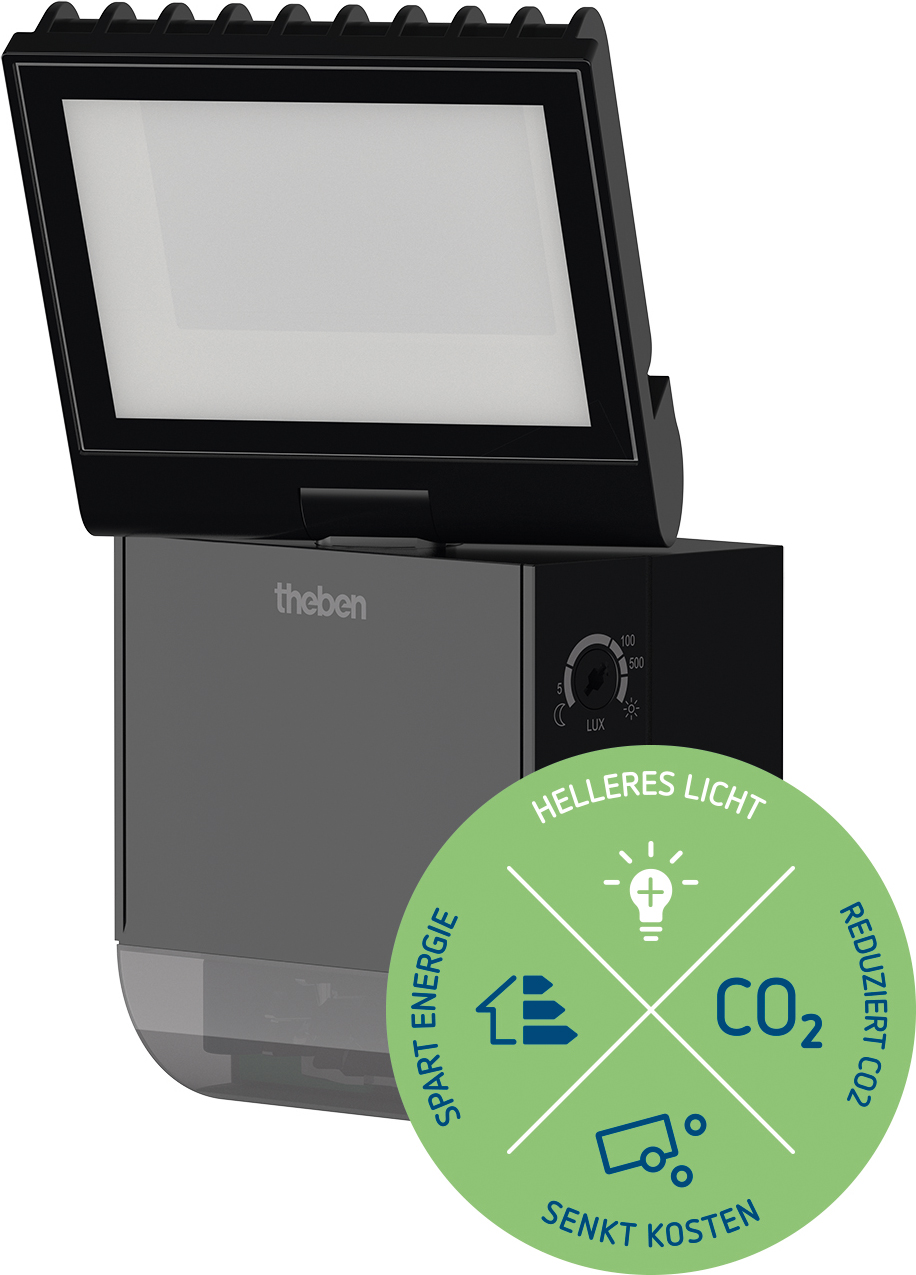 Theben theLeda S8-100 BK LED-Strahler 8 Watt, sw