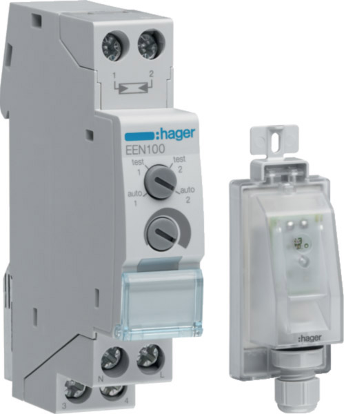 Hager EEN100 Dämmerungsschalter mit Aufbaufühler