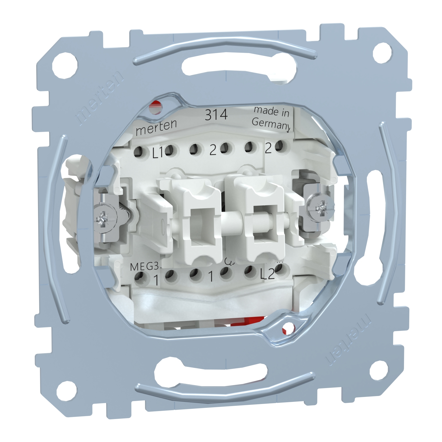 Merten MEG3126-0000 Doppelwechselschalter-Eins 1-pol.10AX 250V AC
