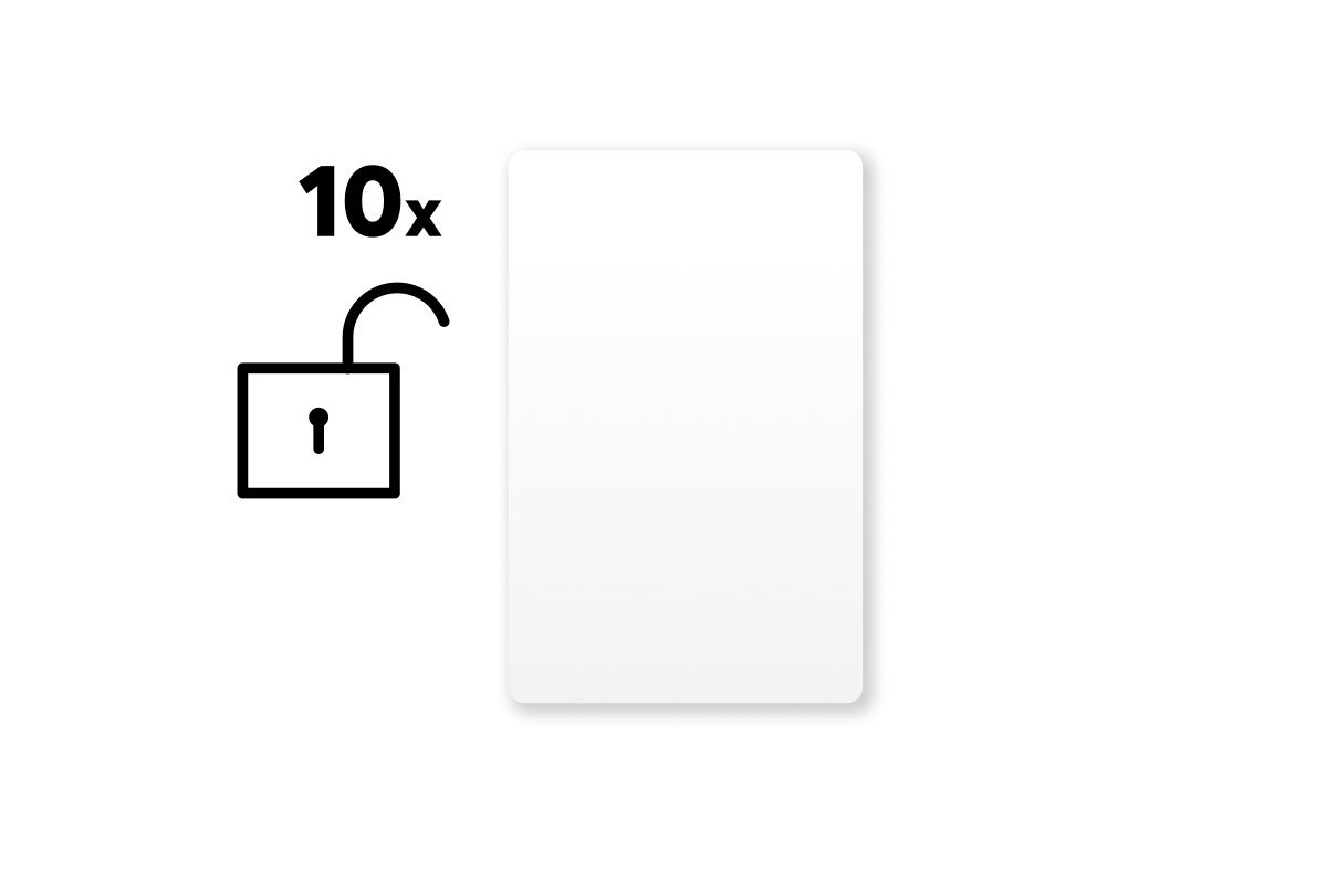 Loxone Unverschlüsselte NFC Smart Cards Weiß Set - 10 Stück