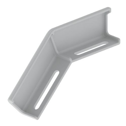 Unex 66842 Winkelverbinder fallend, lichtgrau