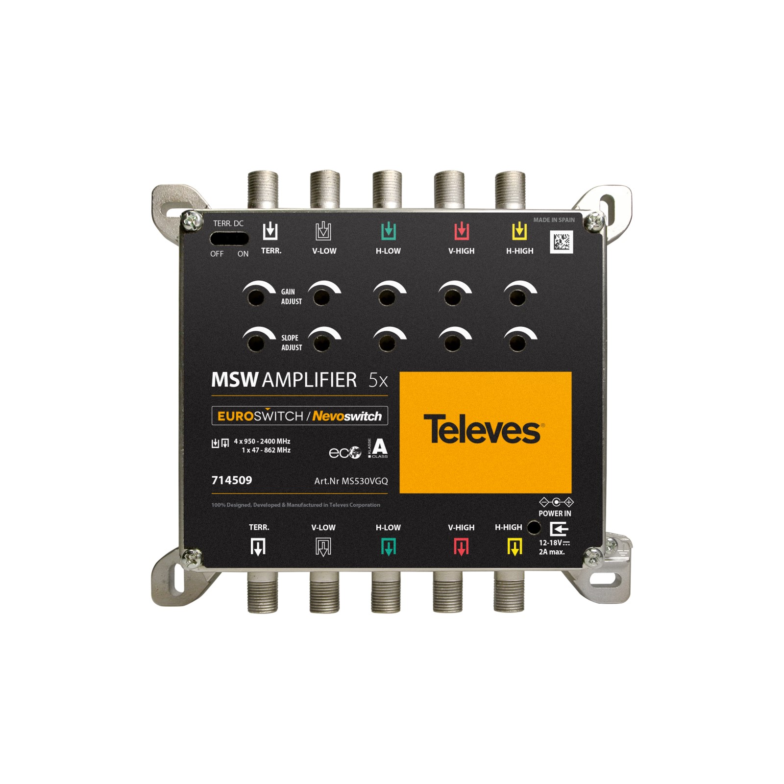Televes MS530VGQ Verstärker 5-fach Guß 30dB f. MS NEVO o.NT