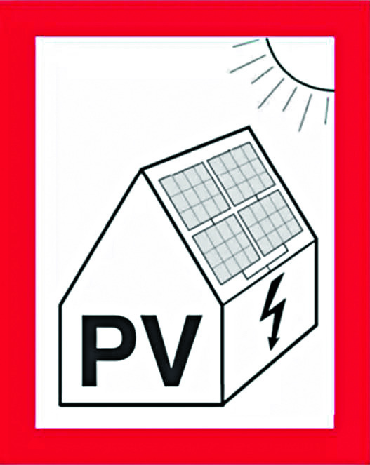 Cimco Werkzeuge 182799 Brandschutzzeichen Hinw. PV-Anl+Batt