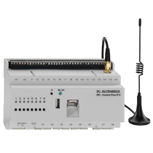 Rutenbeck Control Plus IP 8 IP-Schaltaktor 100Mbit/s lichtgrau