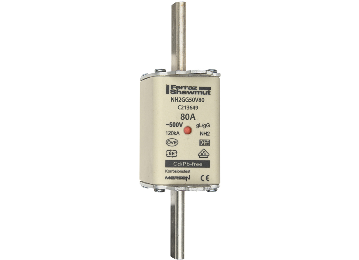 Mersen NH2GG50V80 NH-Sicherungseinsatz SF Gr.2 gG 80A/500V KM