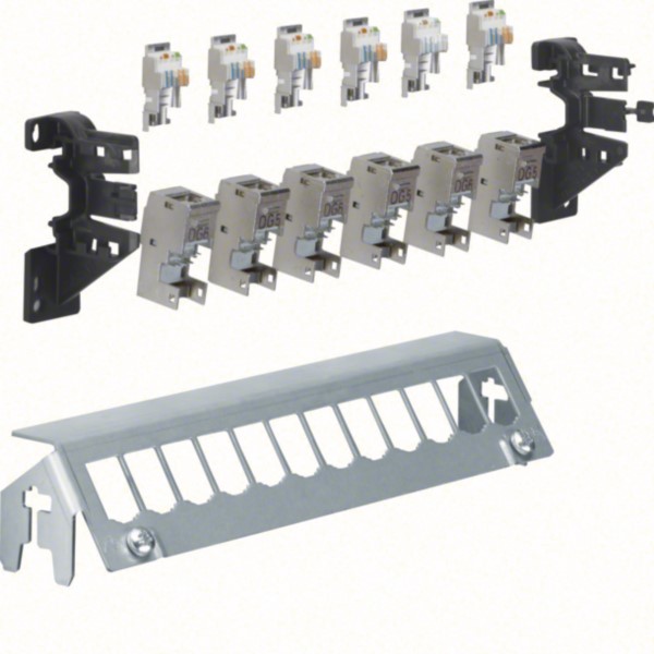Hager FZ12MM Patch-Panel 12-fach mit 6xRJ45-Modulen