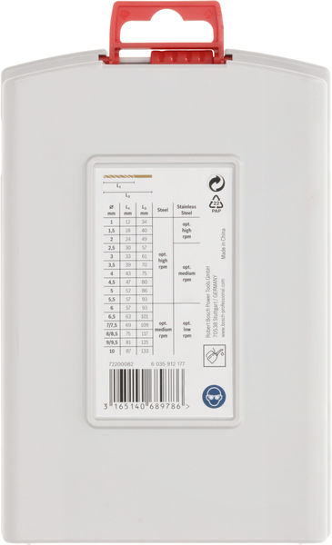 Bosch Power Tools 2608587014 PRO Stainless Steel HSS-Co Spiralbohrer-Set