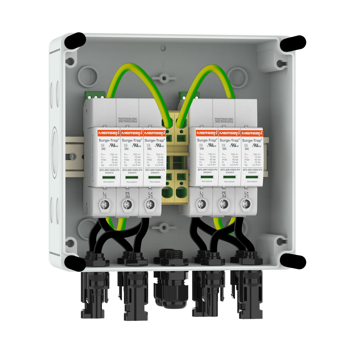 Mersen PVBT2-1000V-BH-213 Photovoltaik-Stringbox 2 MPP 1000V Typ 2