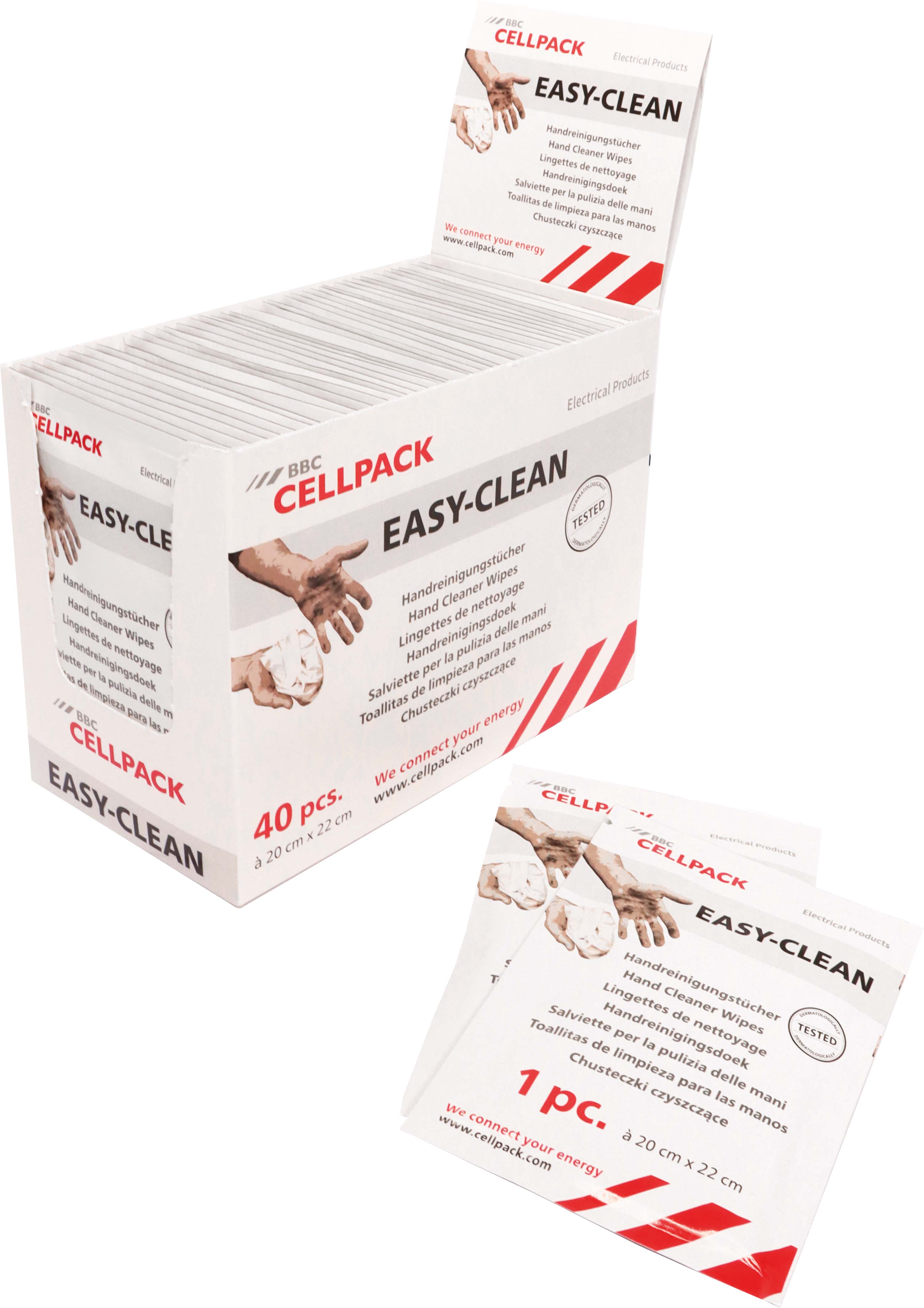 Cellpack EASY-CLEAN#434133 Handreinigungstuch 40 St. Schmutzentferner